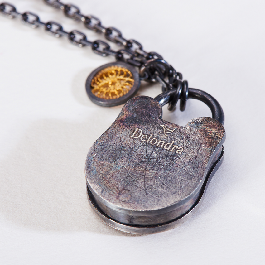 Grey Padlock Necklace - Delondra