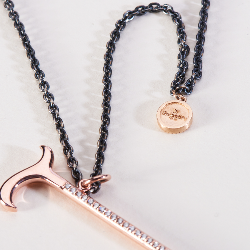 Rose Walking Cane Necklace - Delondra