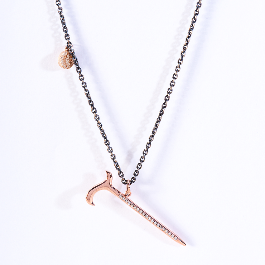 Rose Walking Cane Necklace - Delondra